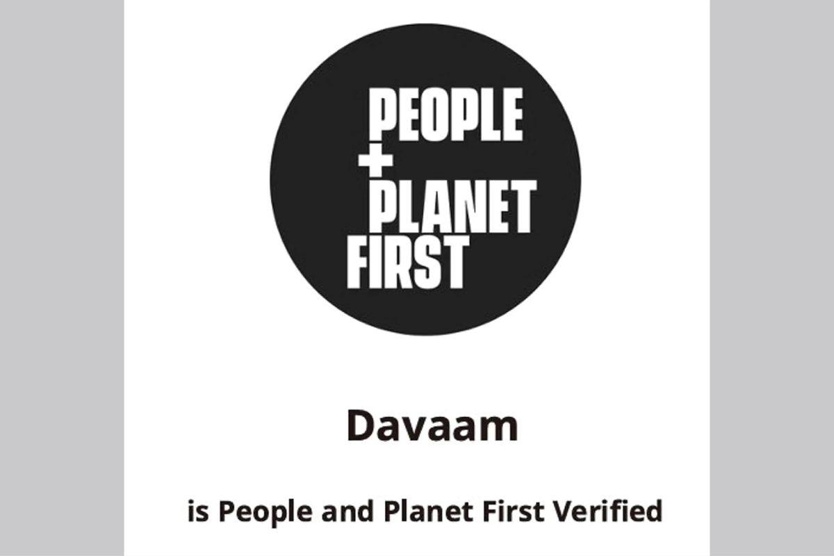 Davaam is People and Planet First Verified certificate