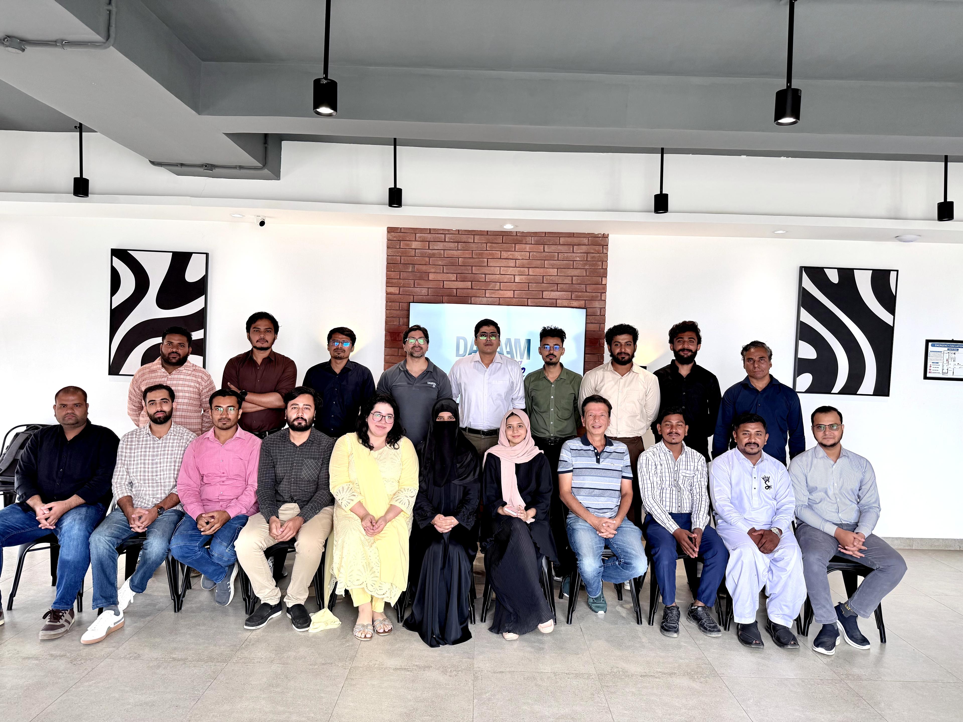 The Davaam team together in the workshop
