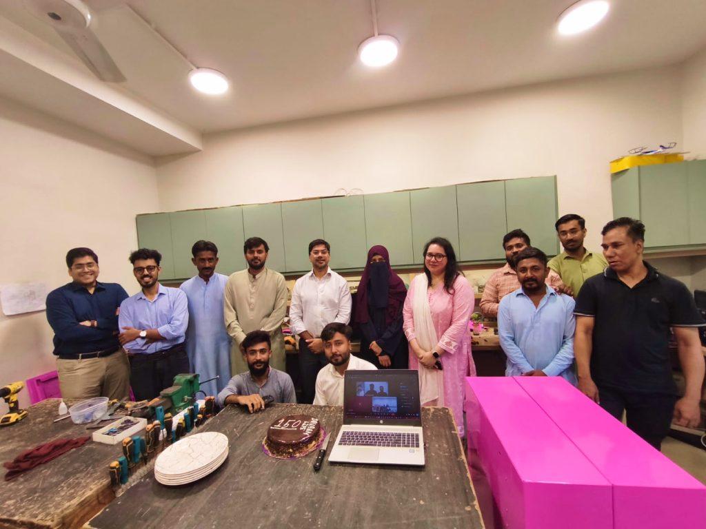 The Davaam team together in the workshop